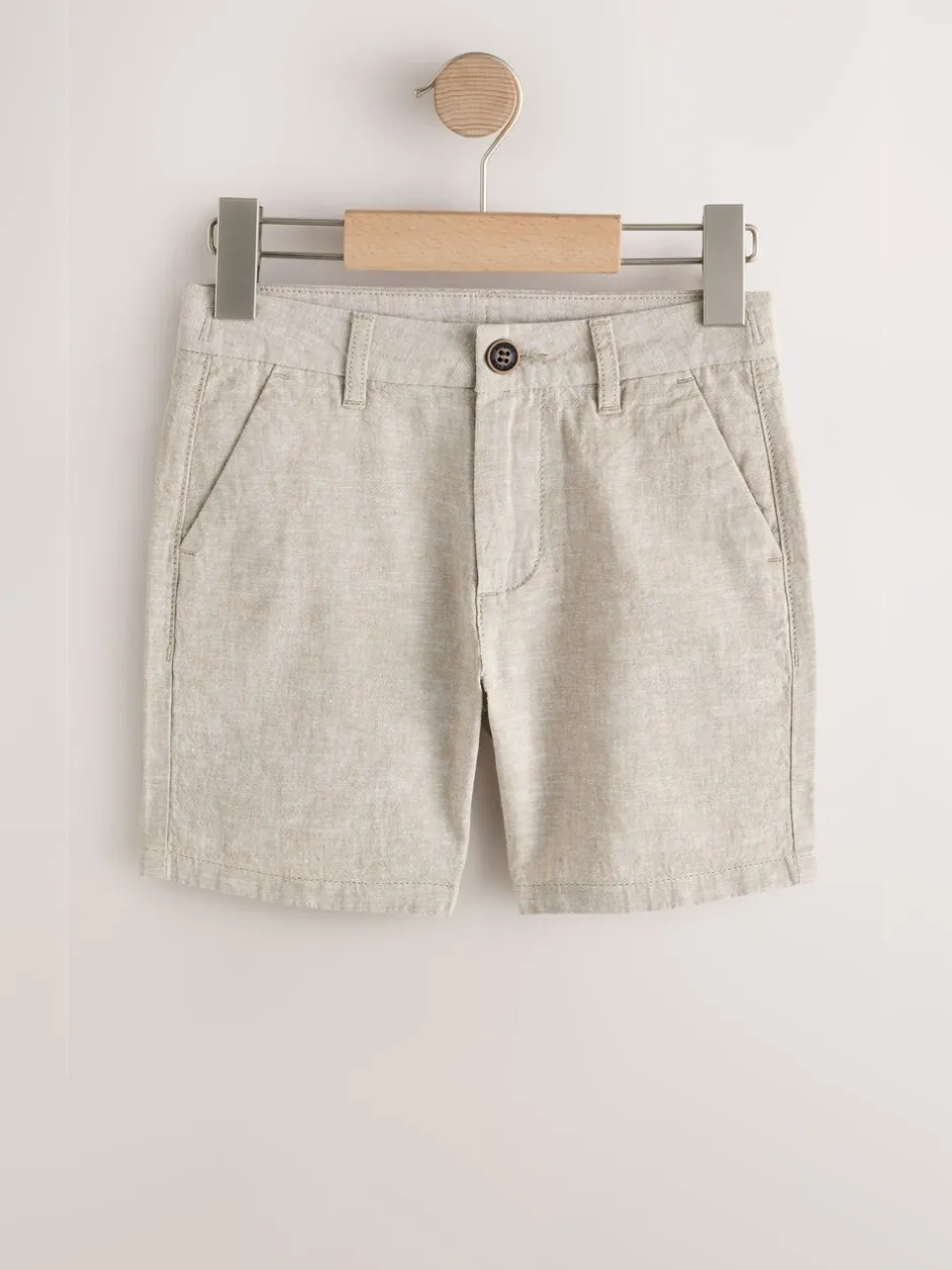 Shorts|Next Pastelgeel - Chino Linen Shorts (3-16yrs)