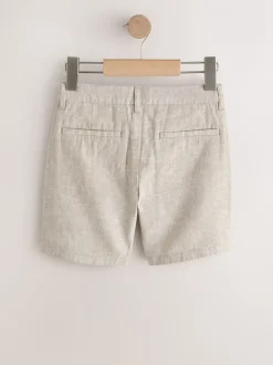 Shorts|Next Pastelgeel - Chino Linen Shorts (3-16yrs)