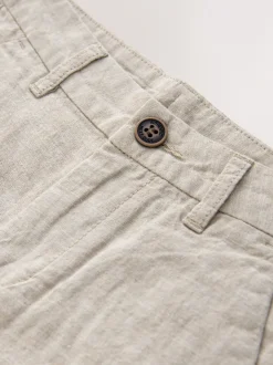 Shorts|Next Pastelgeel - Chino Linen Shorts (3-16yrs)