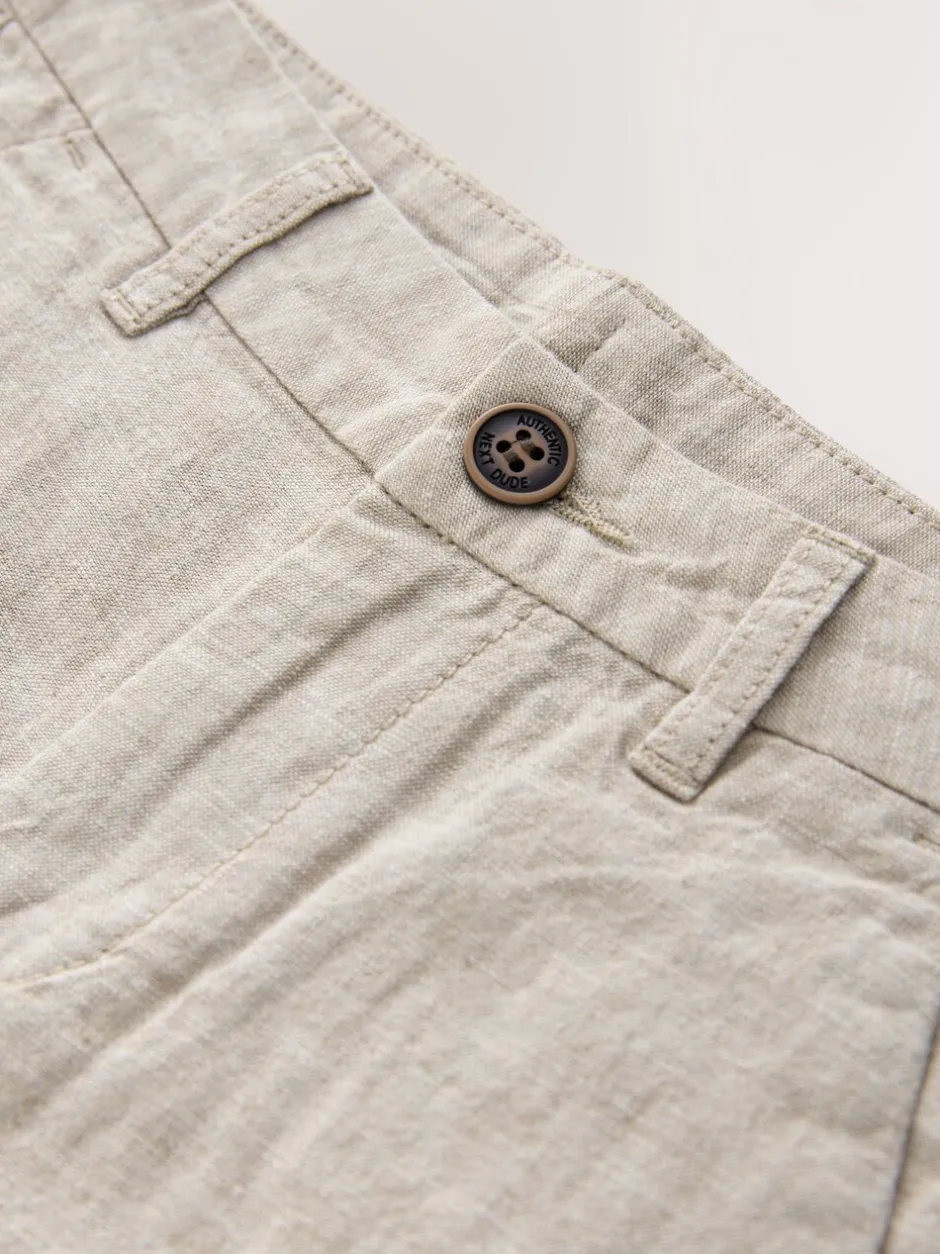 Shorts|Next Pastelgeel - Chino Linen Shorts (3-16yrs)