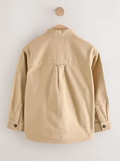 Jassen En Jacks|Shirts*Next - Geborsteld overshirt (3-16jr) Pastelgeel