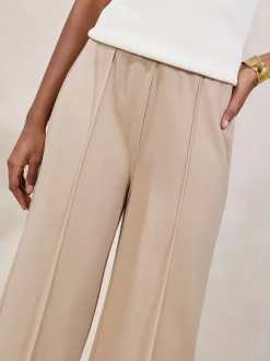 Kostuums En Werkkleding|Broeken*Lipsy Pastelgeel - - Broek met wijde pijpen en hoge taille