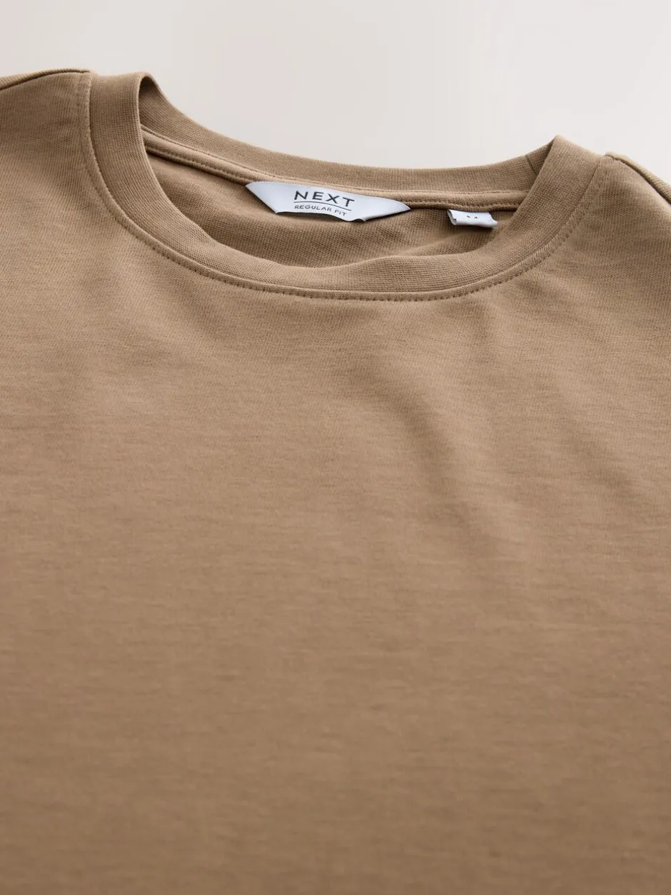 T-Shirts En Hemden*Next Pastelgeel - Normale Pasvorm - Zwaar T-shirt
