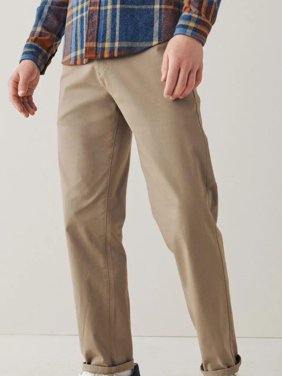 Broeken En Chino's*Next Pastelgeel - Relaxed fit - Stretchy chino