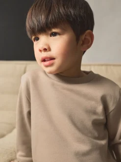 Sweaters En Hoody´S|Sets En Outfits|Next Pastelgeel - Set met sweatshirt en joggingbroek (3mnd-7jr)