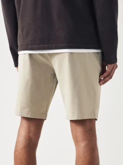 Shorts*Next Pastelgeel - Slim Fit - Chinoshort met stretch