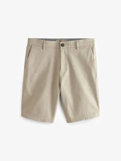 Shorts*Next Pastelgeel - Slim Fit - Chinoshort met stretch