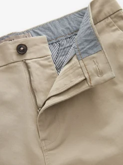 Shorts*Next Pastelgeel - Slim Fit - Chinoshort met stretch