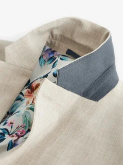 Blazers En Business-Jasjes|Pakken|Next - Slim Fit - Meegevend stretchkostuumjasje Pastelgeel