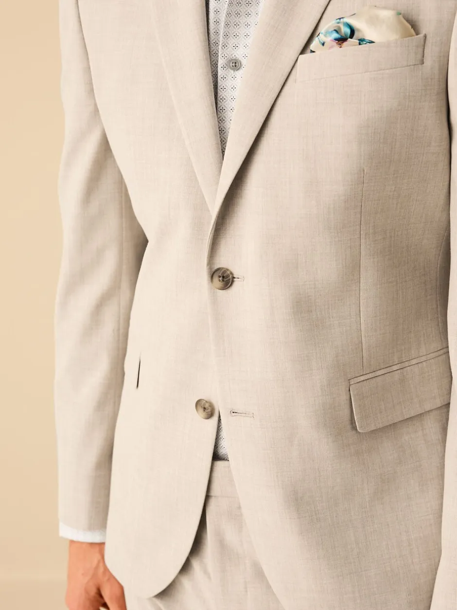 Blazers En Business-Jasjes|Pakken|Next - Slim Fit - Meegevend stretchkostuumjasje Pastelgeel