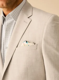 Blazers En Business-Jasjes|Pakken|Next - Slim Fit - Meegevend stretchkostuumjasje Pastelgeel