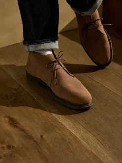 Boots|Next - Smart Suede Chukka Boots Pastelgeel