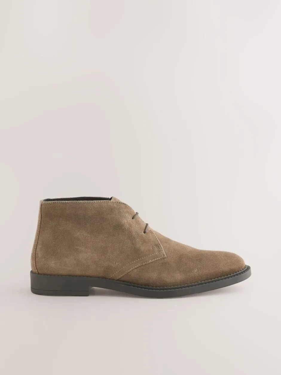 Boots|Next - Smart Suede Chukka Boots Pastelgeel