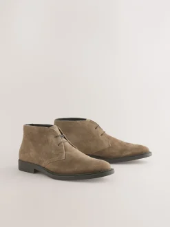 Boots|Next - Smart Suede Chukka Boots Pastelgeel