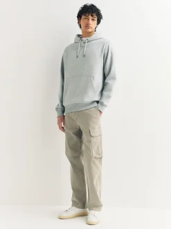 Broeken En Chino's|Next Pastelgeel - Straight fit - Katoenen cargostretchbroek