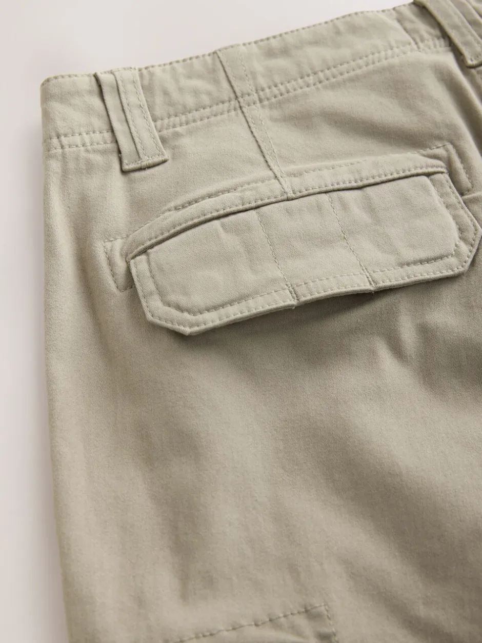 Broeken En Chino's|Next Pastelgeel - Straight fit - Katoenen cargostretchbroek