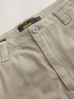 Broeken En Chino's|Next Pastelgeel - Straight fit - Katoenen cargostretchbroek