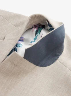 Blazers En Business-Jasjes|Pakken|Next - Strakke Pasvorm - Meegevend stretchkostuumjasje Pastelgeel