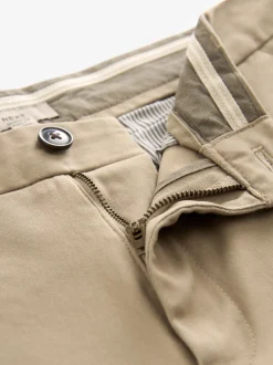 Broeken En Chino's|Next Pastelgeel - Strakke Pasvorm - Stretchy chino