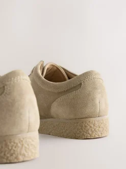 Schoenen|Next - Suède schortschoenen Pastelgeel