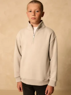 Sweaters En Hoody´S|Next - Sweatshirt met rits bij de hals (3-16jr) Pastelgeel