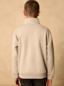 Sweaters En Hoody´S|Next - Sweatshirt met rits bij de hals (3-16jr) Pastelgeel