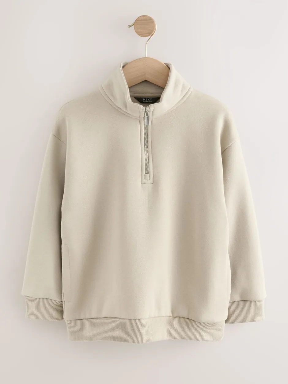 Sweaters En Hoody´S|Next - Sweatshirt met rits bij de hals (3-16jr) Pastelgeel