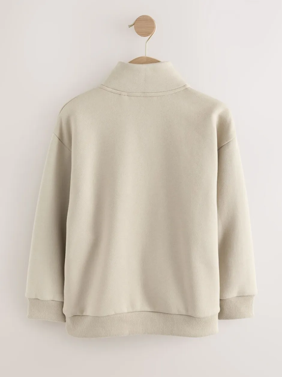 Sweaters En Hoody´S|Next - Sweatshirt met rits bij de hals (3-16jr) Pastelgeel
