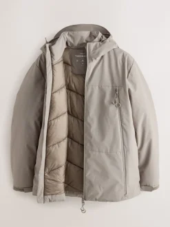 Jassen En Jacks*Next - ThermoGen Regenbestendig gewatteerd jack Pastelgeel