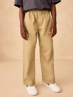 Jeans|Next - Twill jeans met aantrekkoord (3-16jr) Pastelgeel
