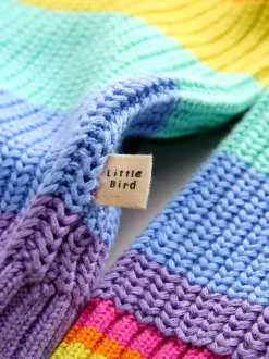 Gebreide Kleding*Little Bird by Jools Oliver - Knitted Colourblock Jumper Pastelgetinte regenboogstrepen