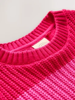 Gebreide Kleding*Little Bird by Jools Oliver - Knitted Colourblock Jumper Pastelgetinte regenboogstrepen