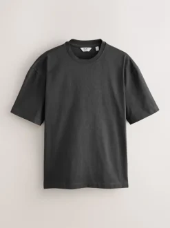 T-Shirts En Hemden|Next - Set van 5 ruimvallende dikke T-shirts PastelGroen/Blauw/Ecru/leigrijs/Roze