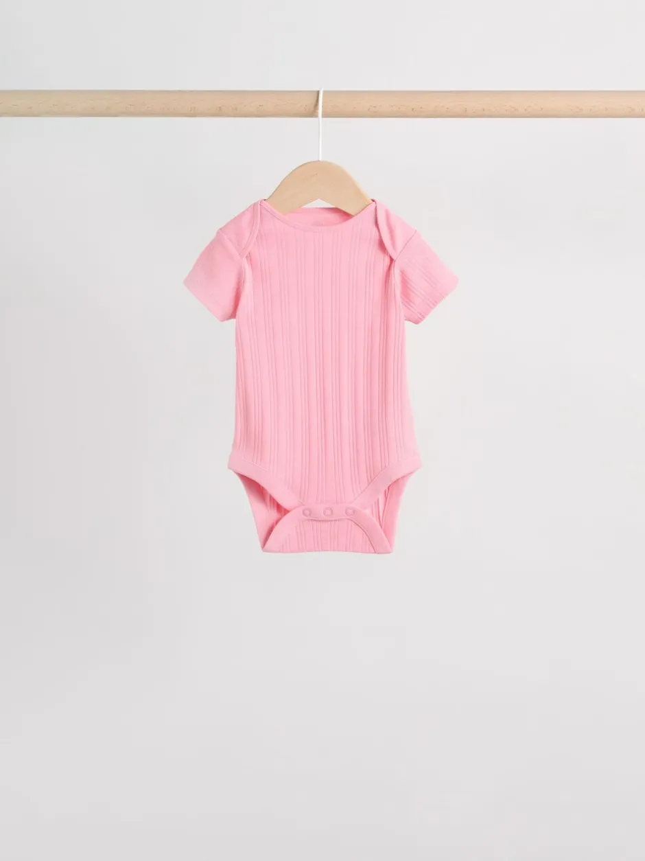 Rompertjes En Hemdjes|Next Pastelkleurig - 5 Babyrompertjes met korte mouwen