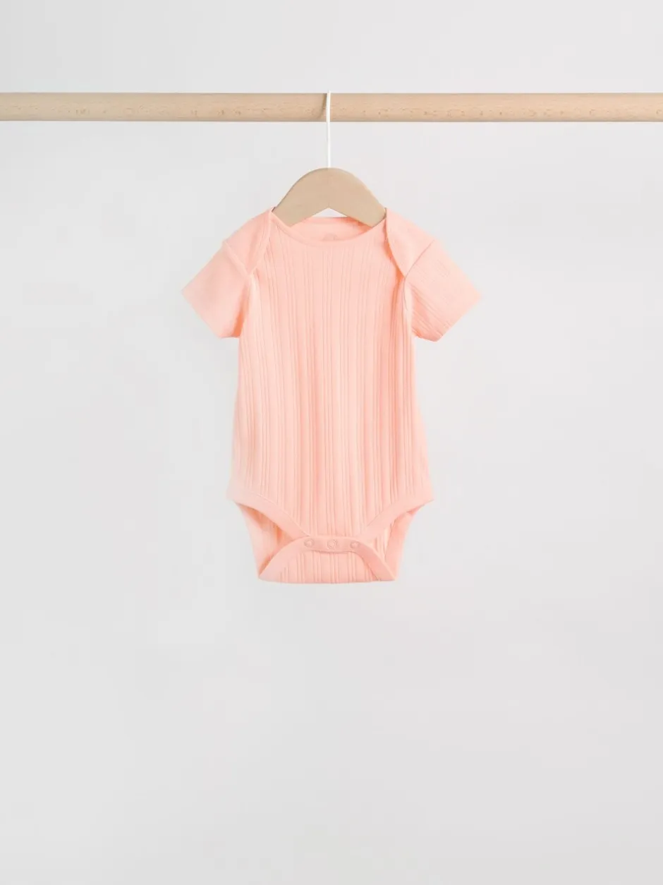 Rompertjes En Hemdjes|Next Pastelkleurig - 5 Babyrompertjes met korte mouwen