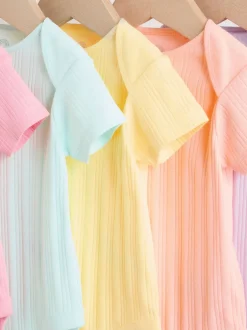 Rompertjes En Hemdjes|Next Pastelkleurig - 5 Babyrompertjes met korte mouwen