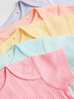 Rompertjes En Hemdjes|Next Pastelkleurig - 5 Babyrompertjes met korte mouwen