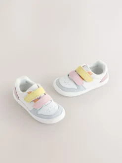 Sneakers*Next Pastelkleurig - Barefoot leren trainers met klittenbandsluiting