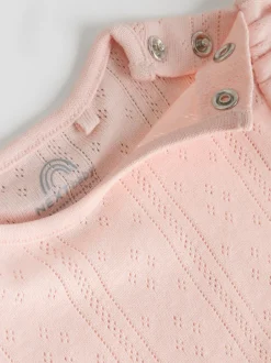 Rompertjes En Hemdjes|Next Pastelkleurig - Korte mouwen Baby bodysuit met punt 5 verpakking
