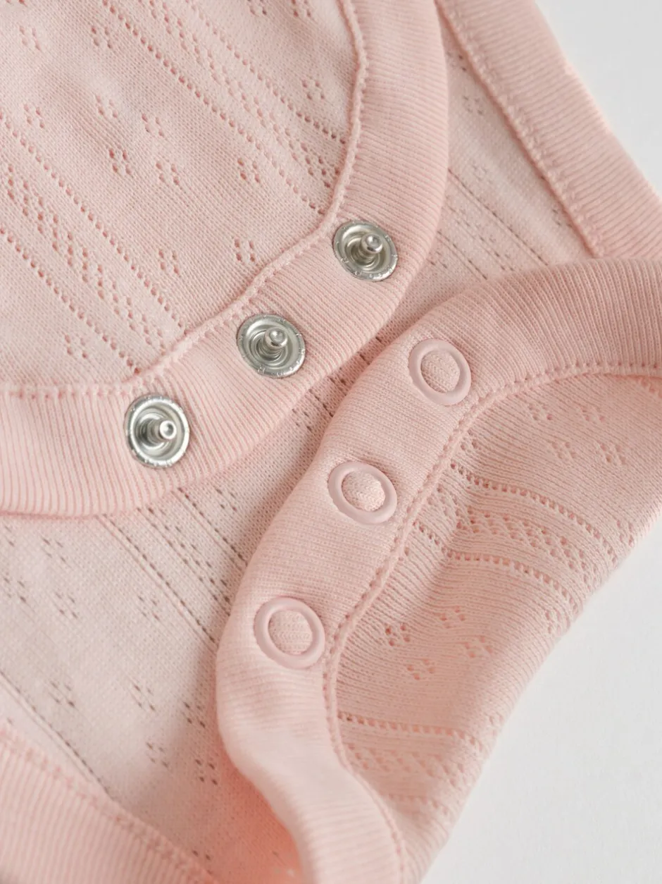 Rompertjes En Hemdjes|Next Pastelkleurig - Korte mouwen Baby bodysuit met punt 5 verpakking