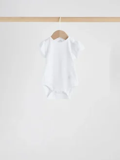 Rompertjes En Hemdjes|Next Pastelkleurig - Korte mouwen Baby bodysuit met punt 5 verpakking
