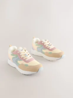 Sneakers*Next - Lace-Up Colourblock Trainers Pastelkleurig
