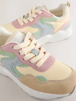 Sneakers*Next - Lace-Up Colourblock Trainers Pastelkleurig