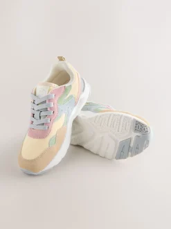 Sneakers*Next - Lace-Up Colourblock Trainers Pastelkleurig