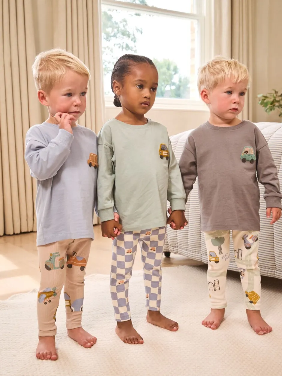 Multipacks|Pyjama's*Next Pastelkleurig - Verpakking van 3 relaxed fit pyjama's (9mnd -8jr)