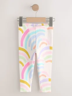 Broeken En Leggings*Next Pastelkleurige regenboogprint - Verpakking van 5 geribbelde Leggings (3mnd -7jr)