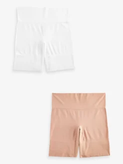 Shapewear|Next - Verpakking van 2 naadloze irritatiewerende shorts Pastelroze Huidskleur/Wit