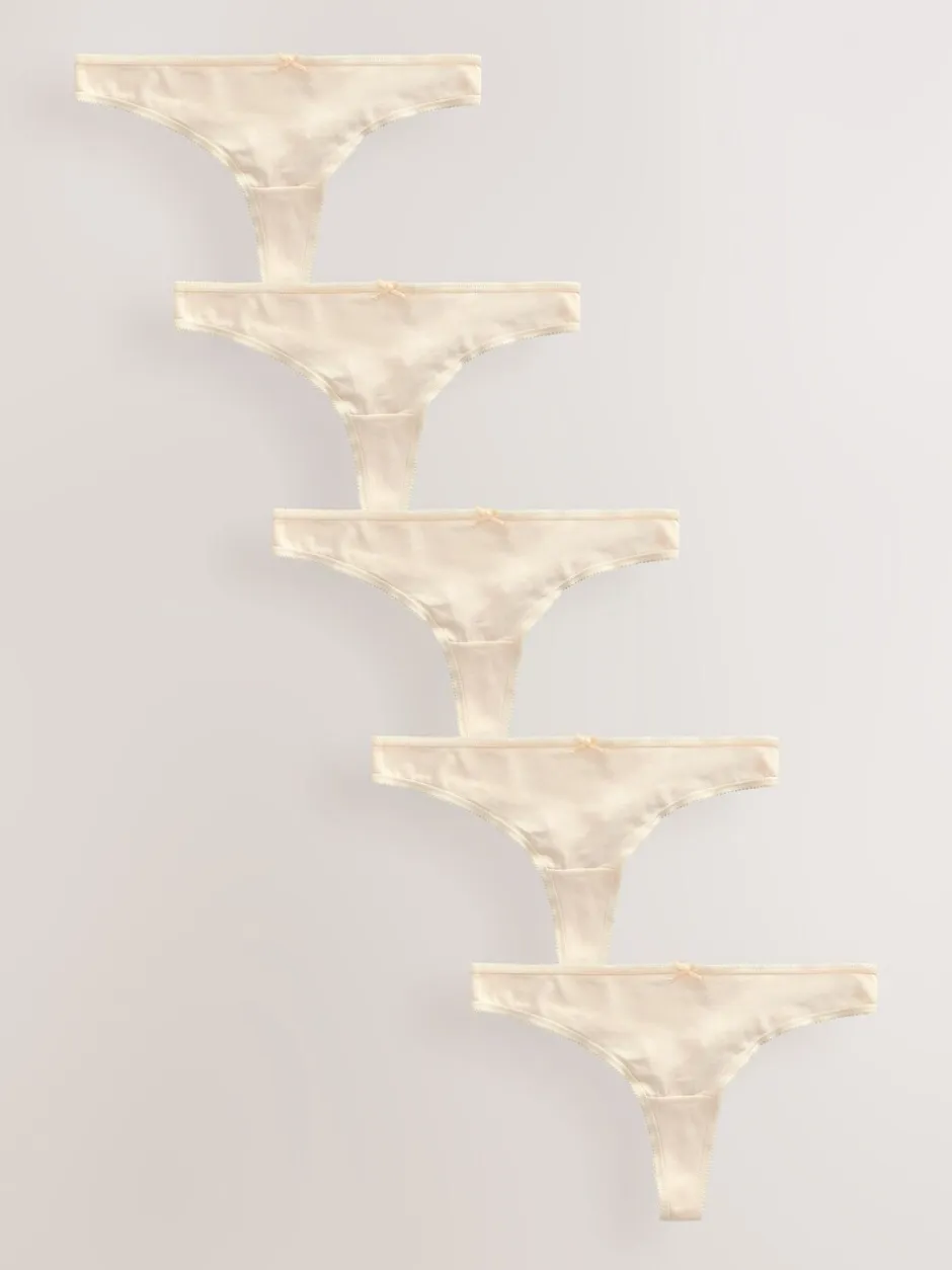 Onderbroeken|Next Pastelroze nude - Set van 5 slips met hoog katoengehalte