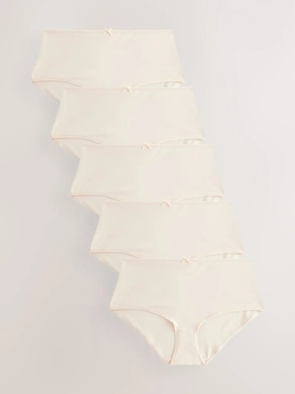 Onderbroeken|Next Pastelroze nude - Set van 5 slips met hoog katoengehalte