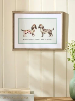 Canvassen En Kunst Voor Aan De Wand|Next Pattern Dachshund Framed Wall Art